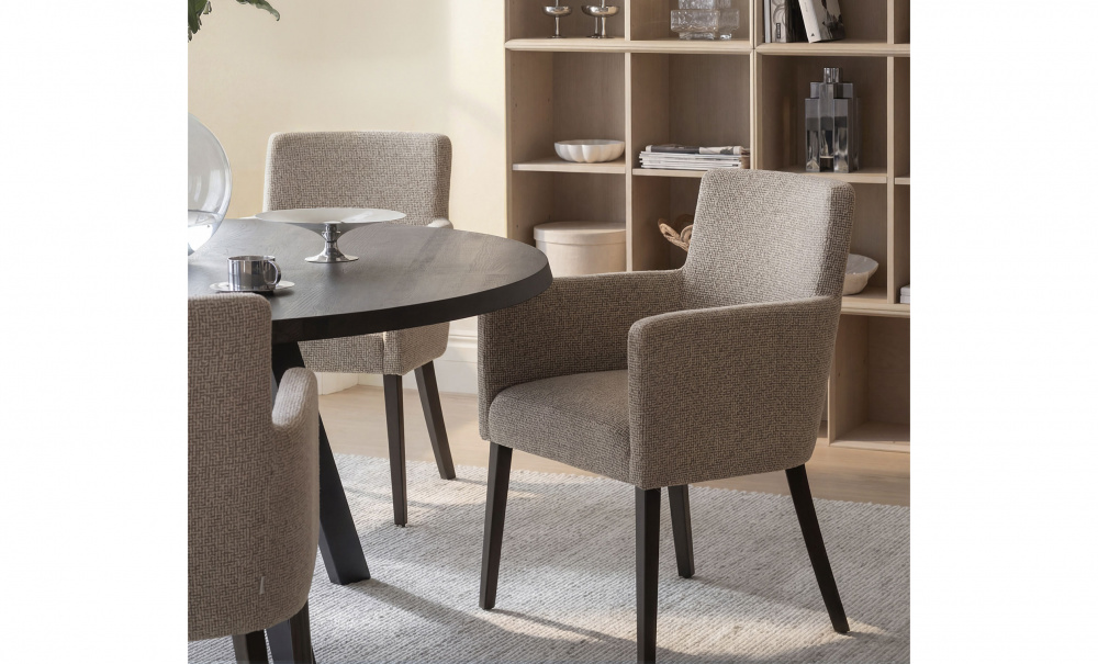 Bild nr 3 (HUDSON Karmstol Brun Ek/Beige)
