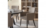 Byt till bild nr 3 (HUDSON Karmstol Brun Ek/Beige)