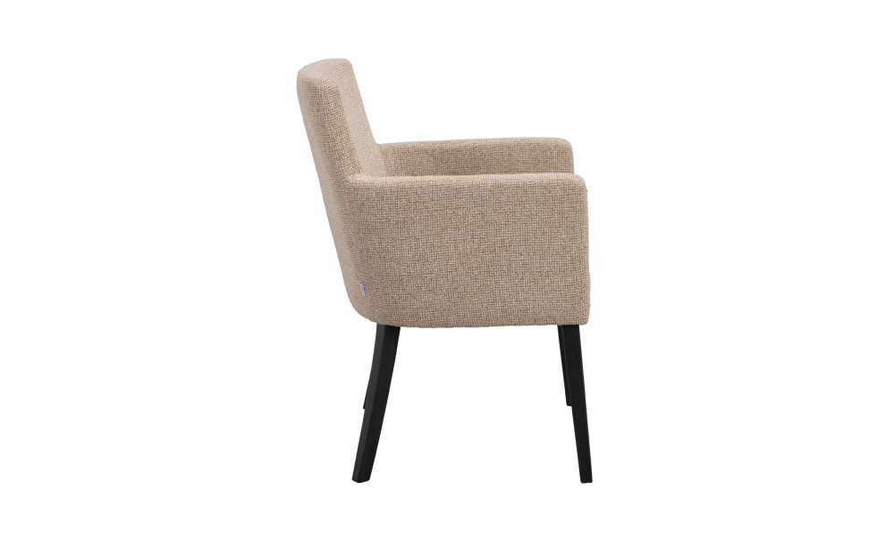 Bild nr 2 (HUDSON Karmstol Svart Ek/Beige)