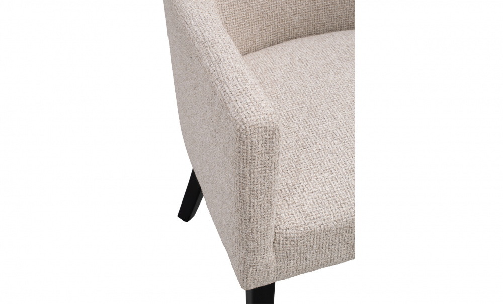 Bild nr 4 (HUDSON Karmstol Svart Ek/Ljusbeige)