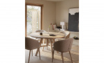 Byt till bild nr 3 (JUDSON Karmstol Vitpig Ek/Beige)