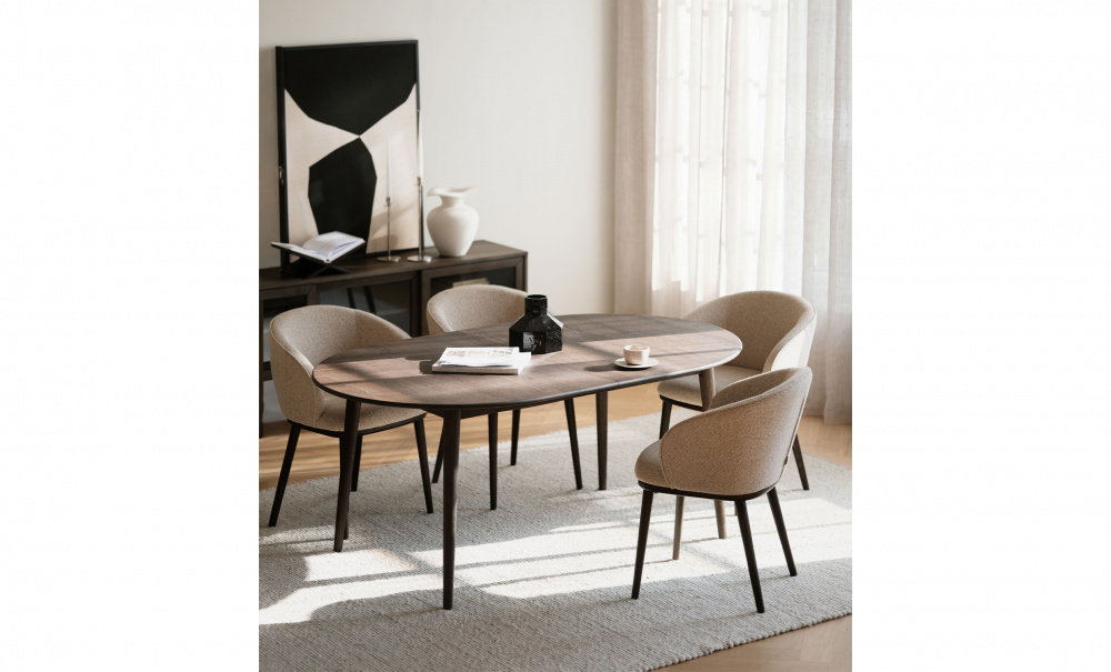 Bild nr 2 (JUDSON Karmstol Brun Ek/Beige)