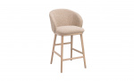 Byt till bild nr 1 (JUDSON Barstol Vitpig Ek/Beige)
