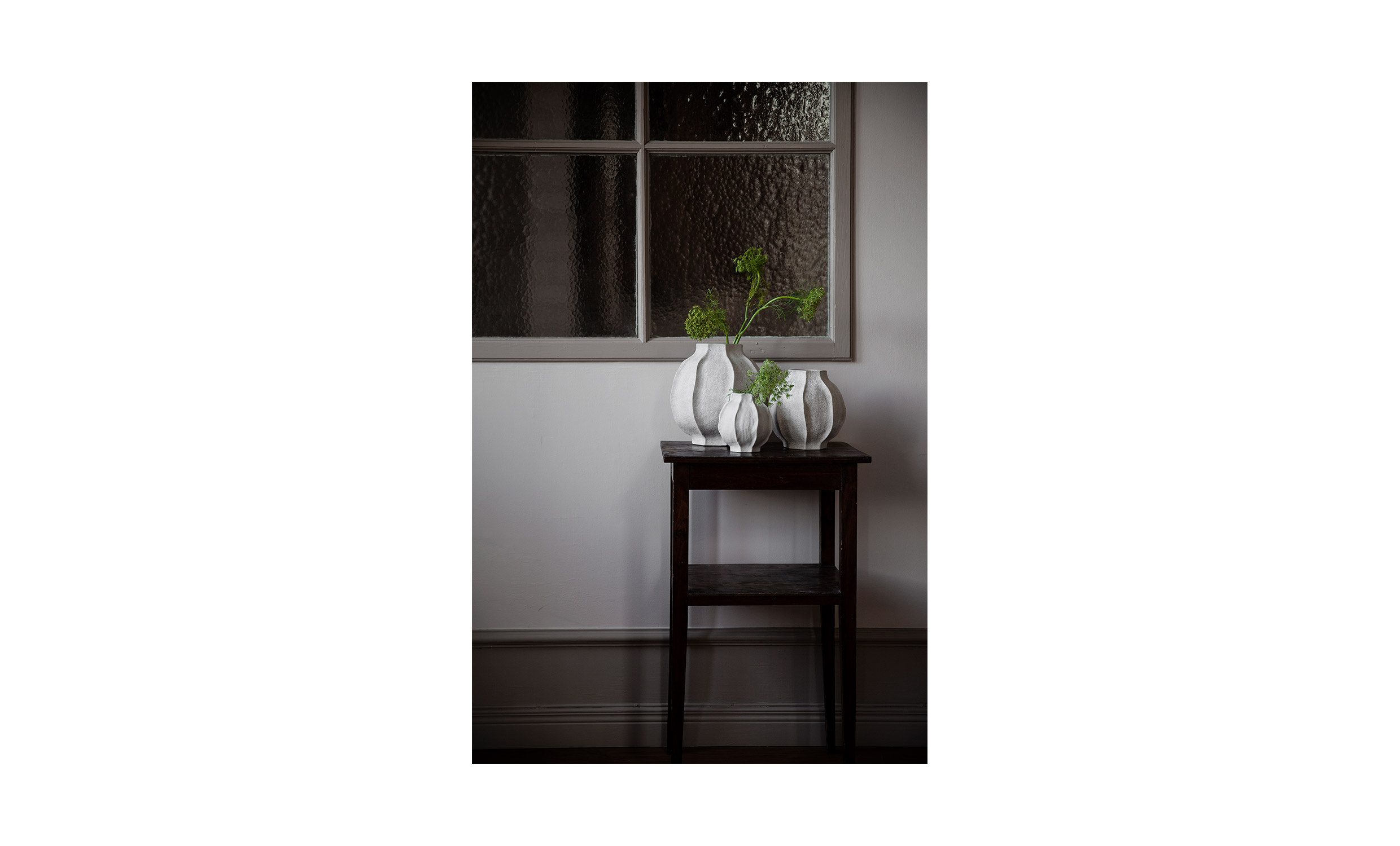 VAS Stengods 18cm Naturvit