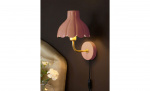 Byt till bild nr 2 (WELLS Vägglampa 21cm Mellanrosa/Guld)
