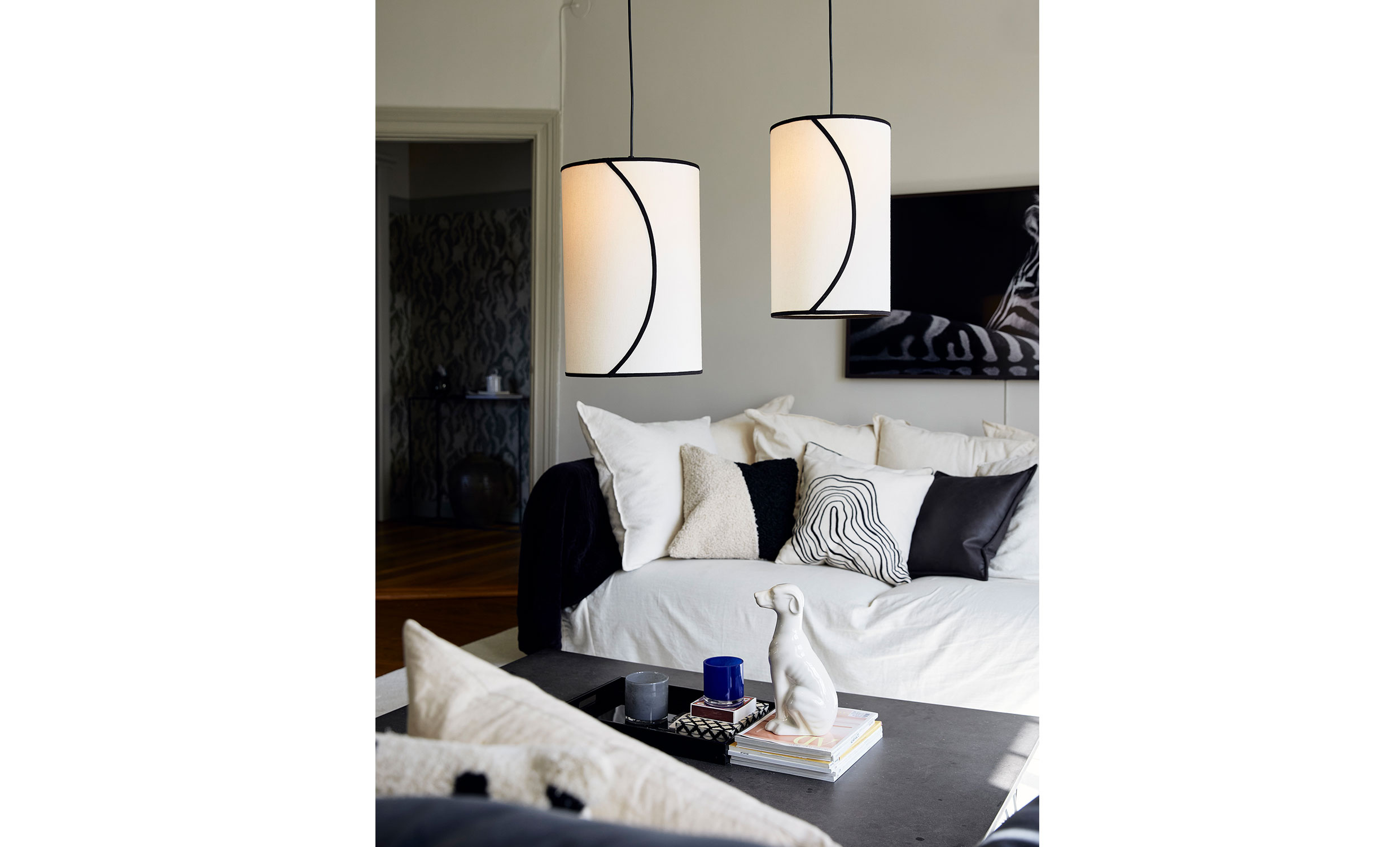 AVA Taklampa 25cm Offwhite