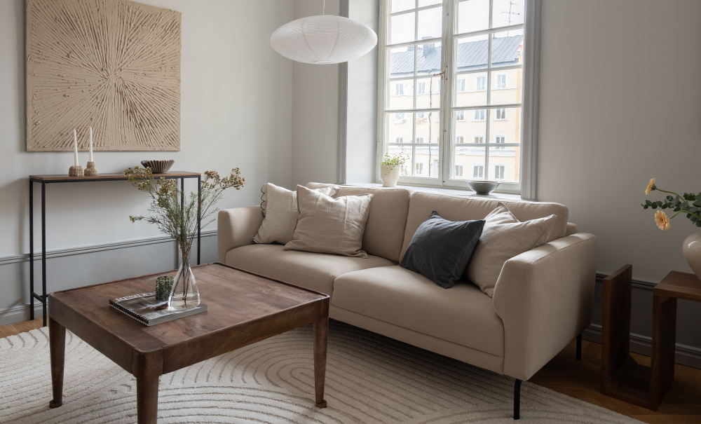 PORTOFINO 3-sitssoffa Beige i gruppen Vardagsrum / Soffor / 3-sits soffor hos SoffaDirekt.se (2927)