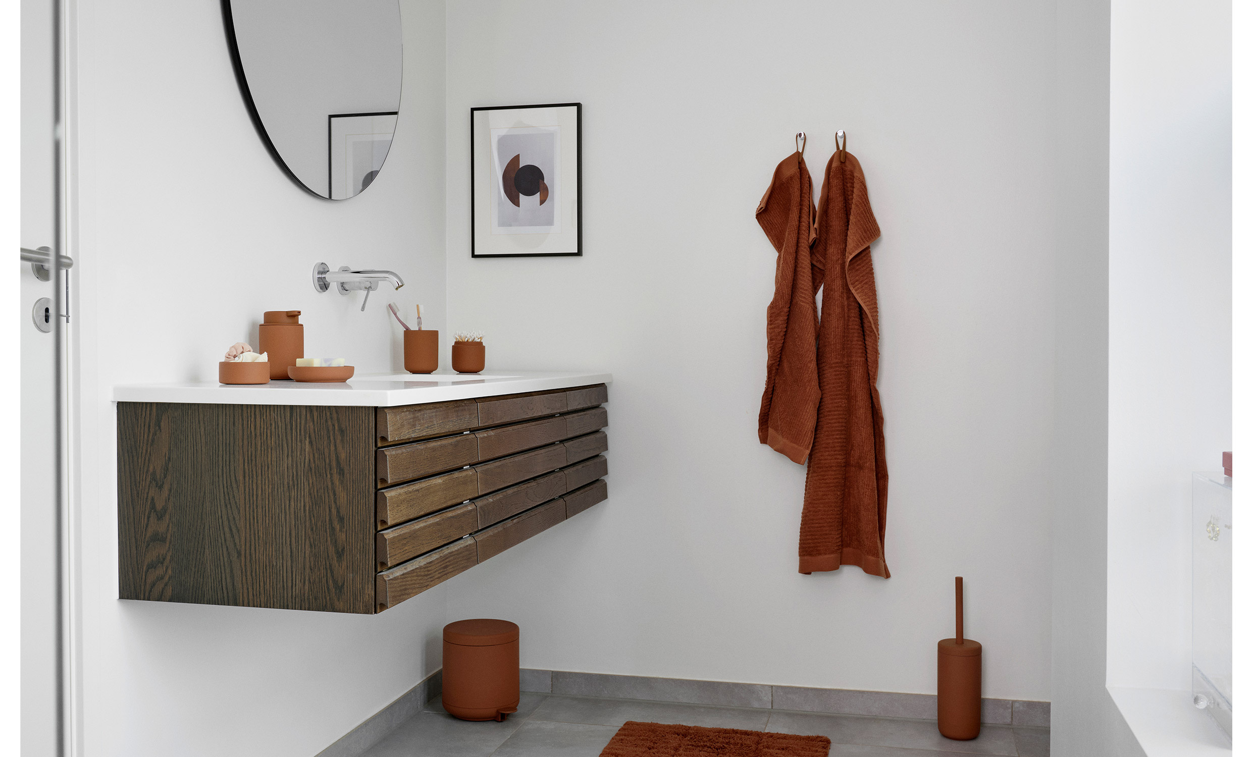 CLASSIC Handduk 70x140cm Terracotta