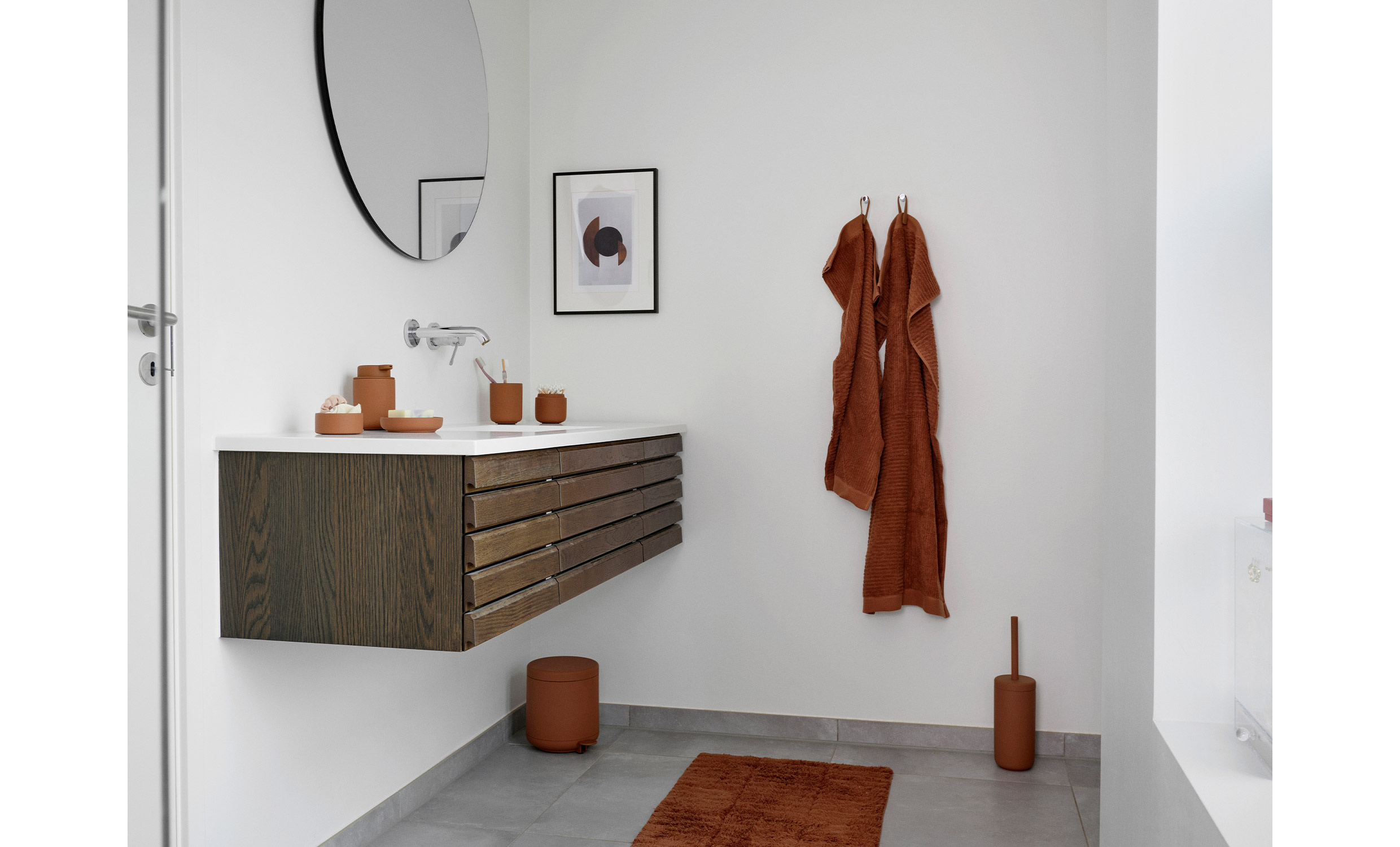 TILES Badrumsmatta 50x80 Terracotta