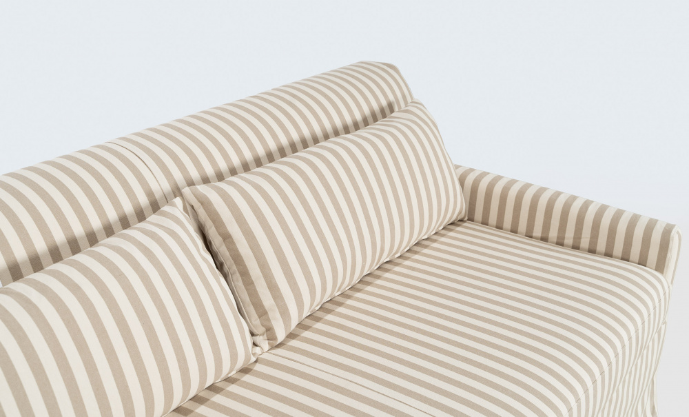TOFTE Bddsoffa Randig Beige i gruppen Vardagsrum / Soffor / Bddsoffor hos SoffaDirekt.se (3195-TOF3S-0671A)