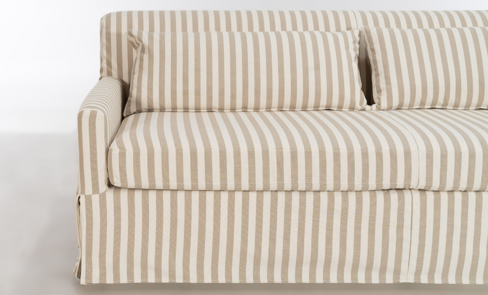 TOFTE Bddsoffa Randig Beige i gruppen Vardagsrum / Soffor / Bddsoffor hos SoffaDirekt.se (3195-TOF3S-0671A)