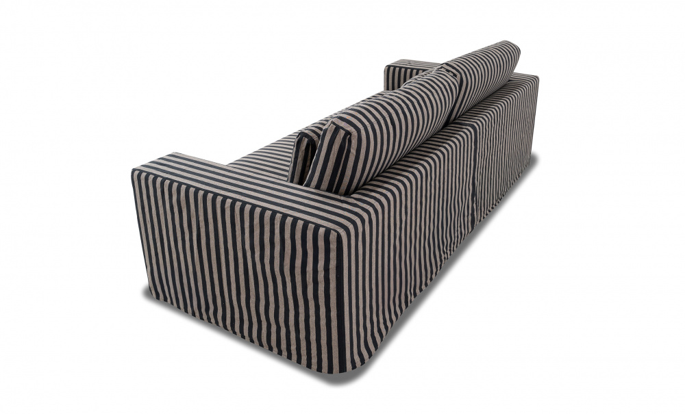 VIKELAND 3-sitssoffa Randig Beige/Svart i gruppen Vardagsrum / Soffor / 3-sits soffor hos SoffaDirekt.se (3196-VIK3S-0677A)