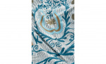 Byt till bild nr 2 (SUZANI Broderad Pl�d Bl�/Vit)