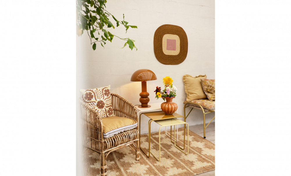 Bild nr 2 (SUZANI Kuddfodral 45x45 Brun/Vit)