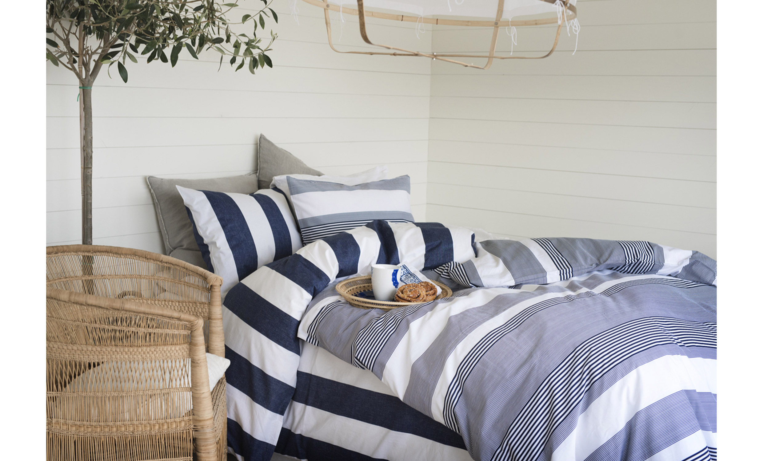 STRIPE Bddset Kingsize Bl