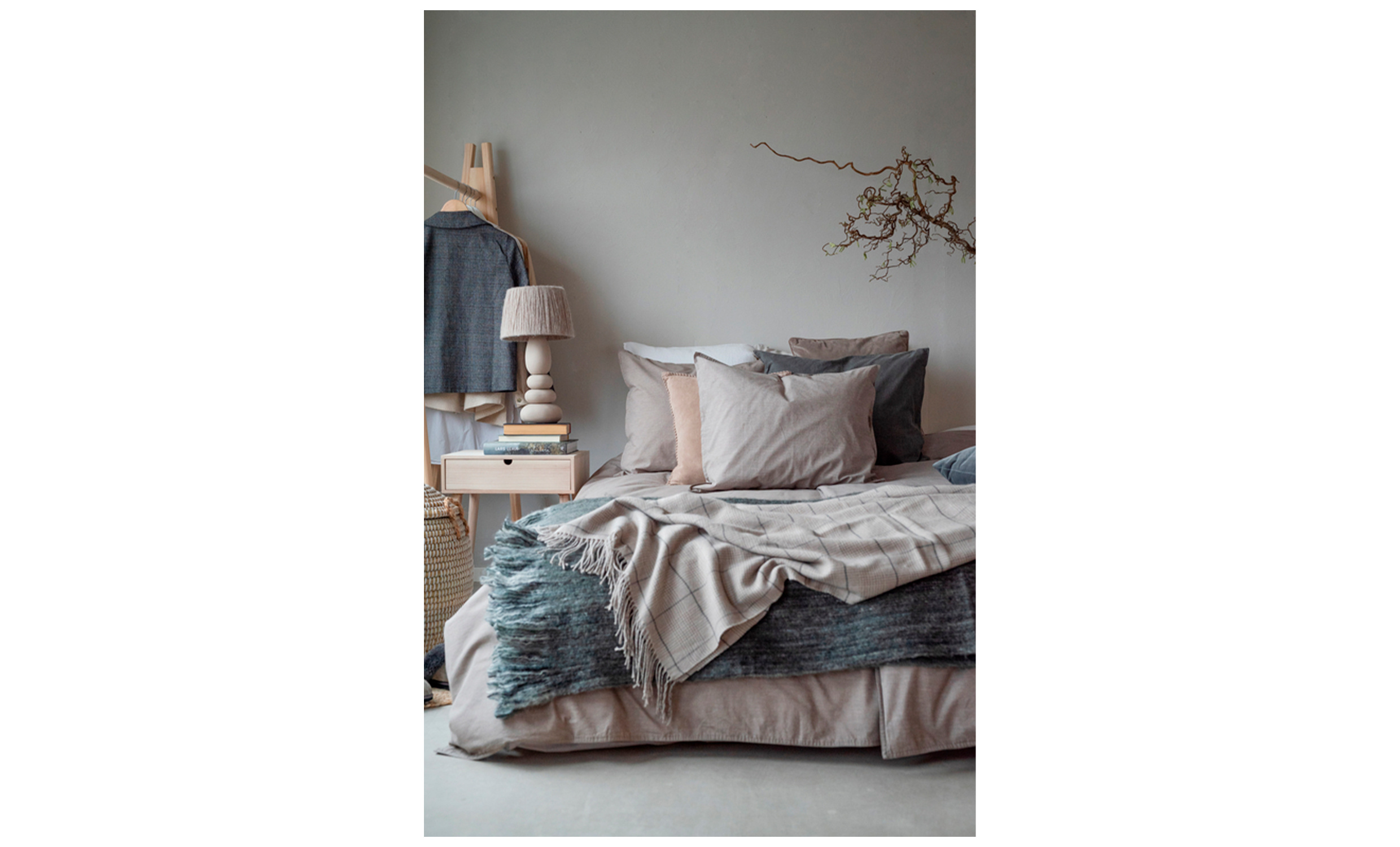 WASHED Bddset Tvttad Bomull Khaki
