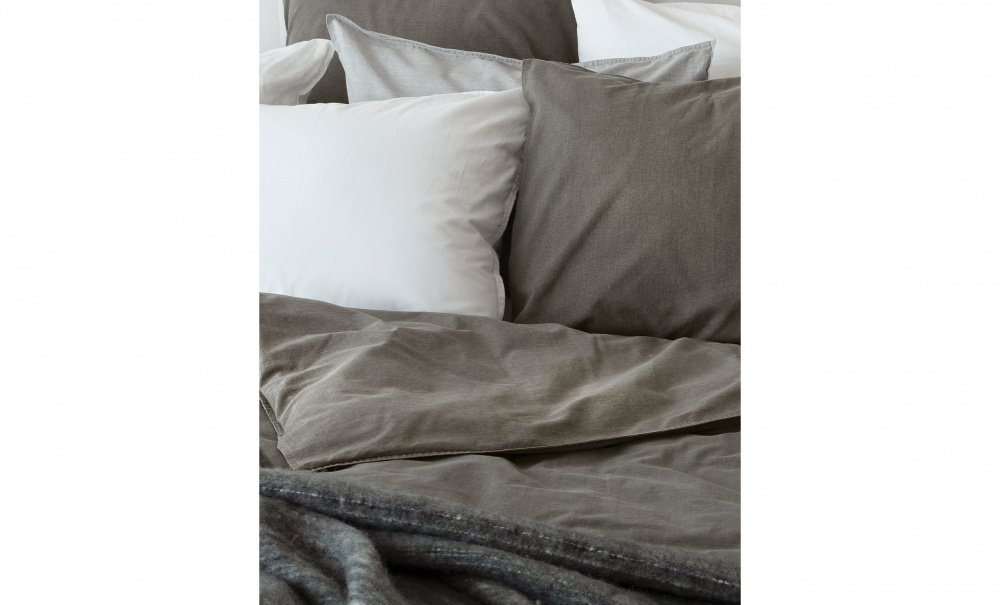 WASHED Bddset Tvttad Bomull Gr i gruppen Sovrum / Sovrumstextil / Sngklder hos SoffaDirekt.se (3444123)