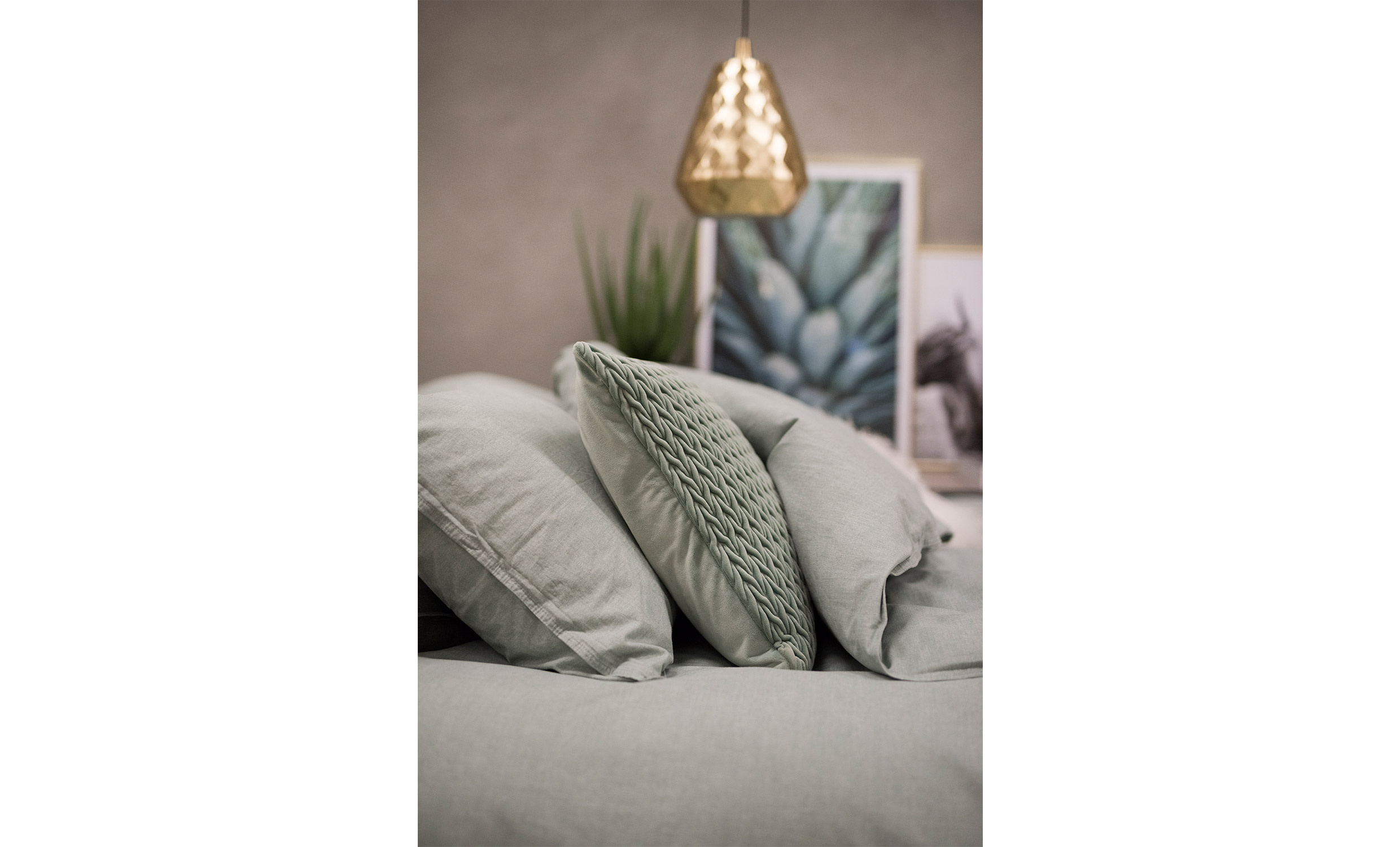 WASHED Bddset Kingsize Grn