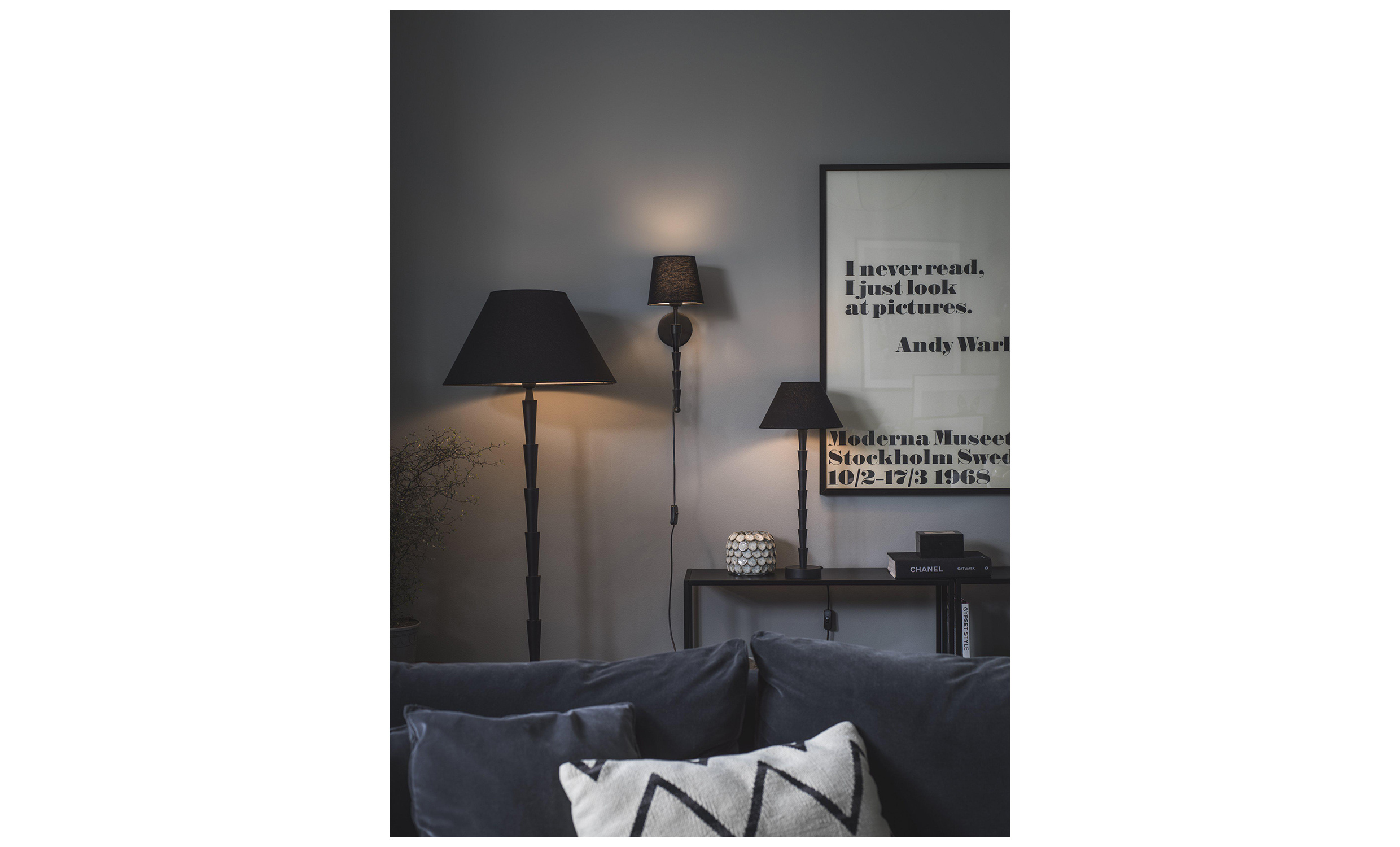 CHLOE Vgglampa Svart H 38 cm