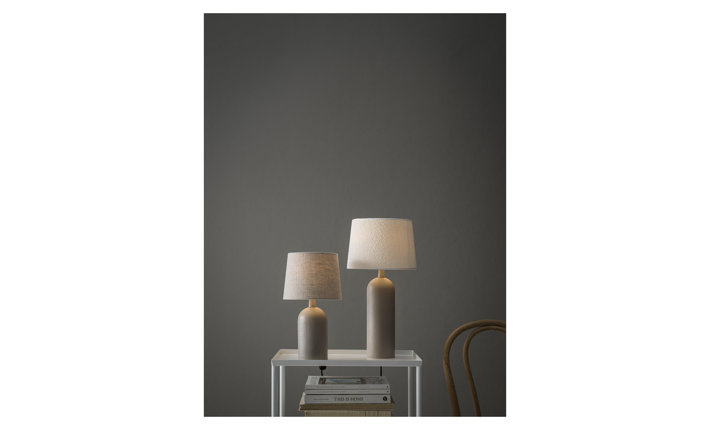 RILEY Lampfot 28 cm Beige