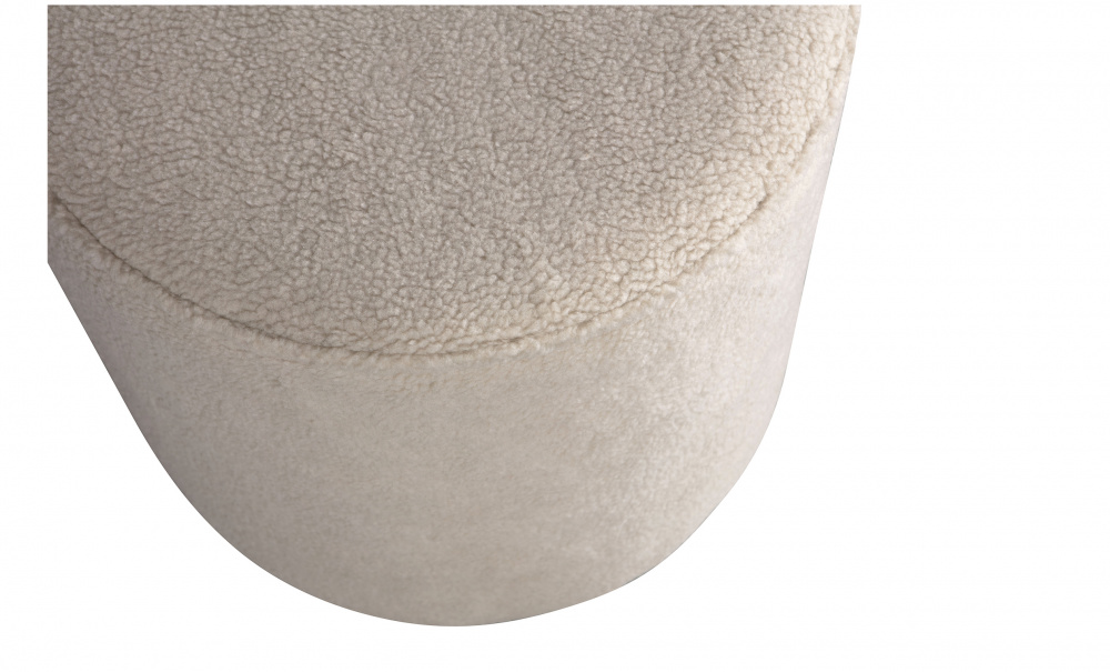 SARA Puff Teddy 46cm Offwhite i gruppen Vardagsrum / Ftljer / Sittpuffar hos SoffaDirekt.se (350409-T)