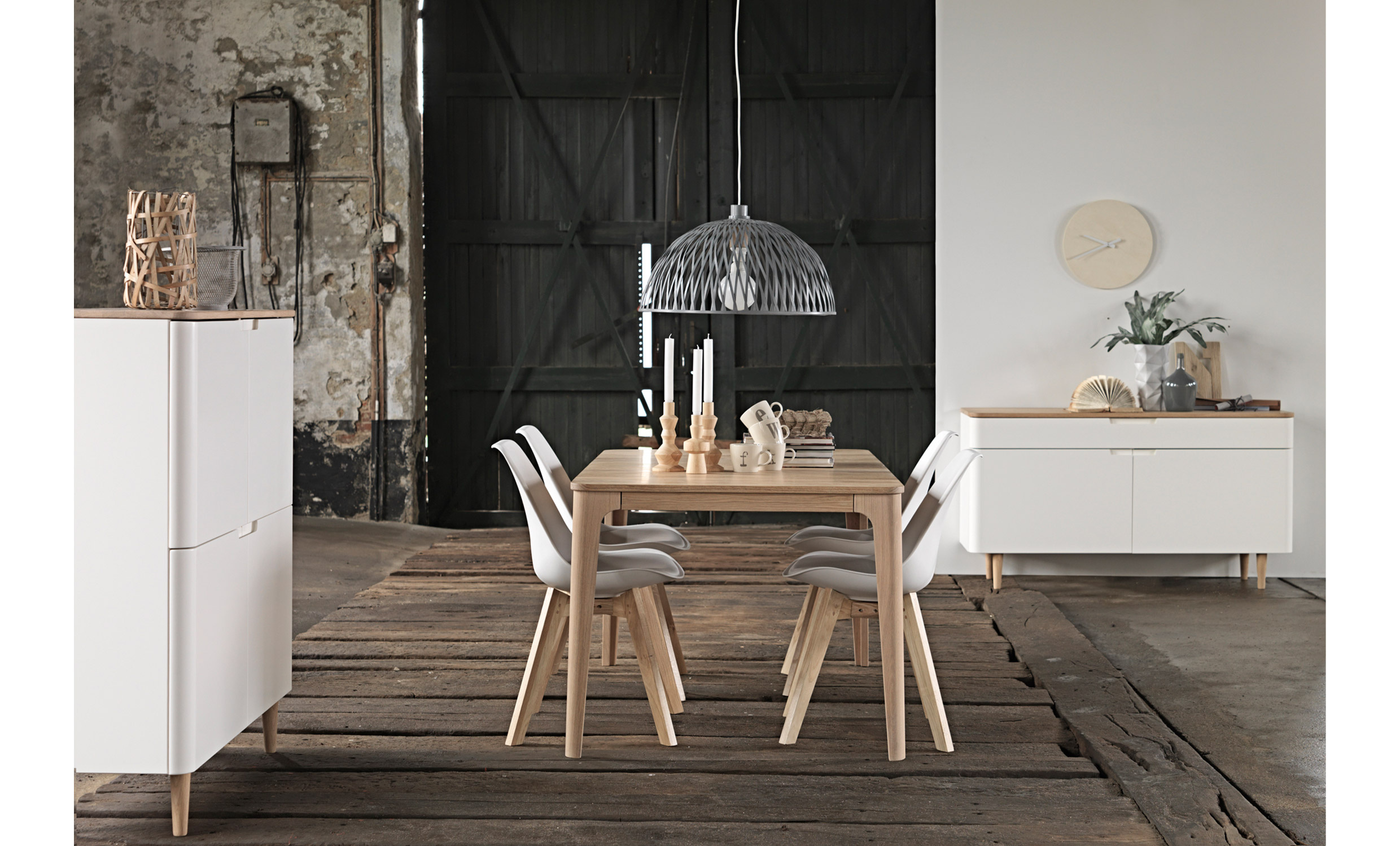 BEJA Sidobord Natur/Vit