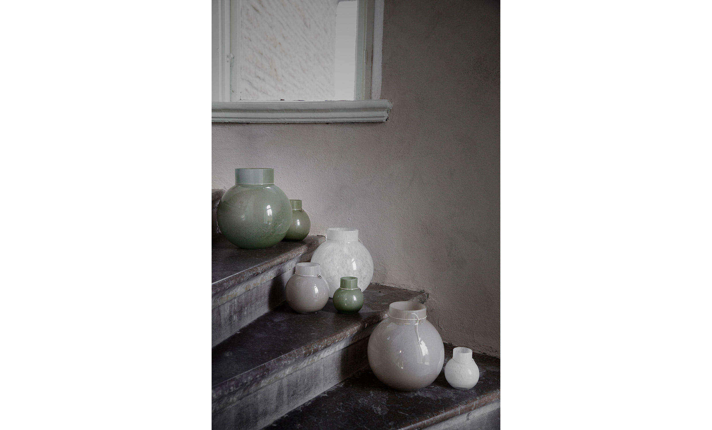 GLASVAS Rund 14cm Grn
