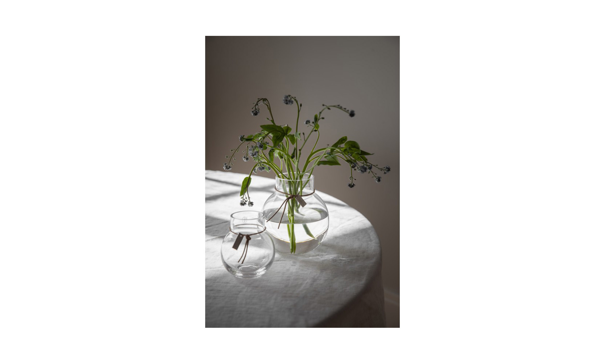 GLASVAS Lderband 14cm Klar