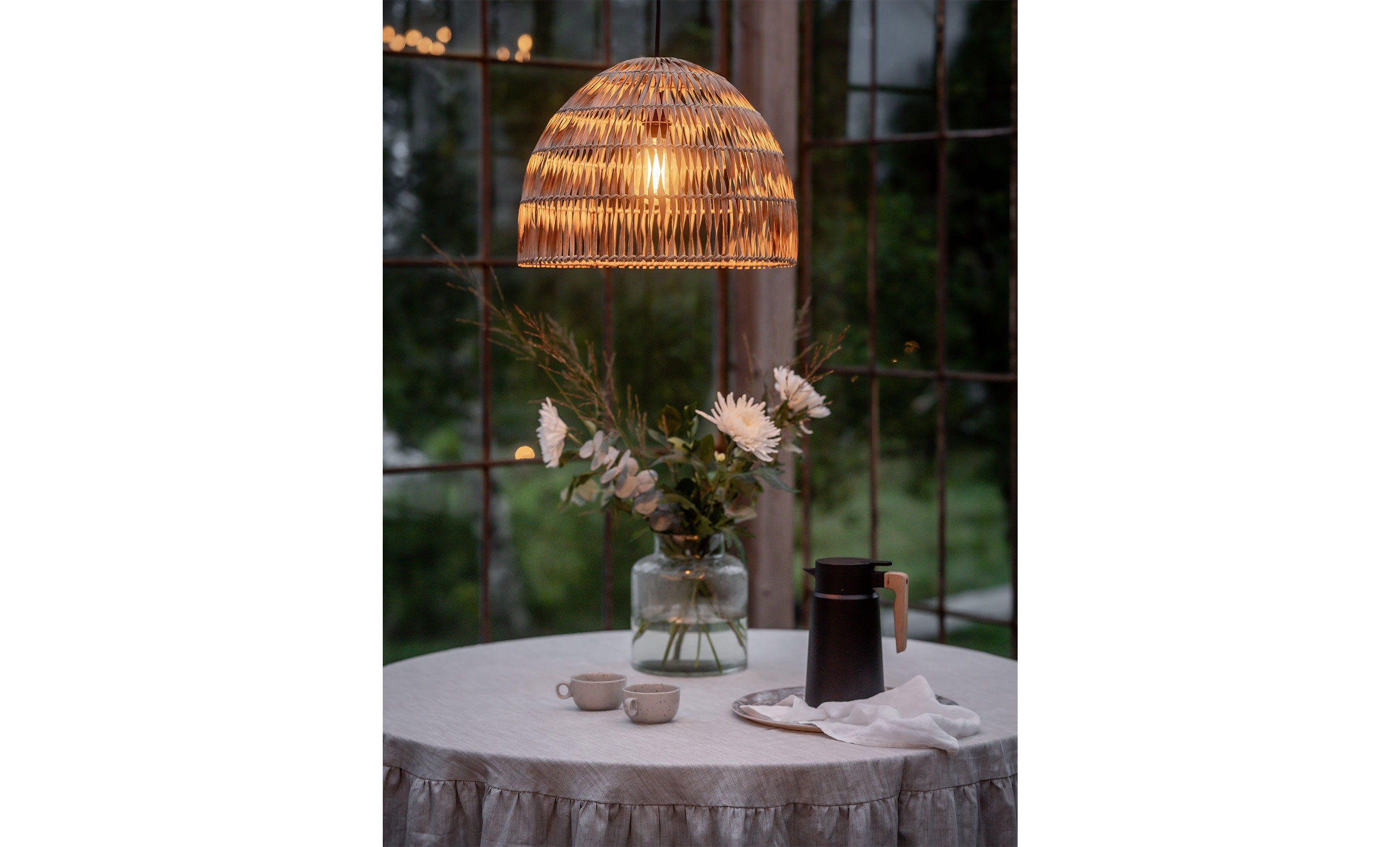 LACE Taklampa Outdoor 46cm Natur