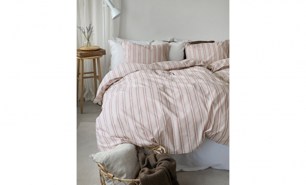 SONNY Bddset Randig Rosa i gruppen Sovrum / Sovrumstextil / Sngklder hos SoffaDirekt.se (3646103)
