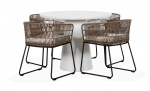 DAMON/FREEPORT Matgrupp Vit 4 Stolar Byt till bild nr 2 (DAMON/FREEPORT Matgrupp Vit 4 Stolar)