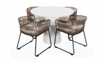 DAMON/FREEPORT Matgrupp Vit 4 Stolar Byt till bild nr 3 (DAMON/FREEPORT Matgrupp Vit 4 Stolar)