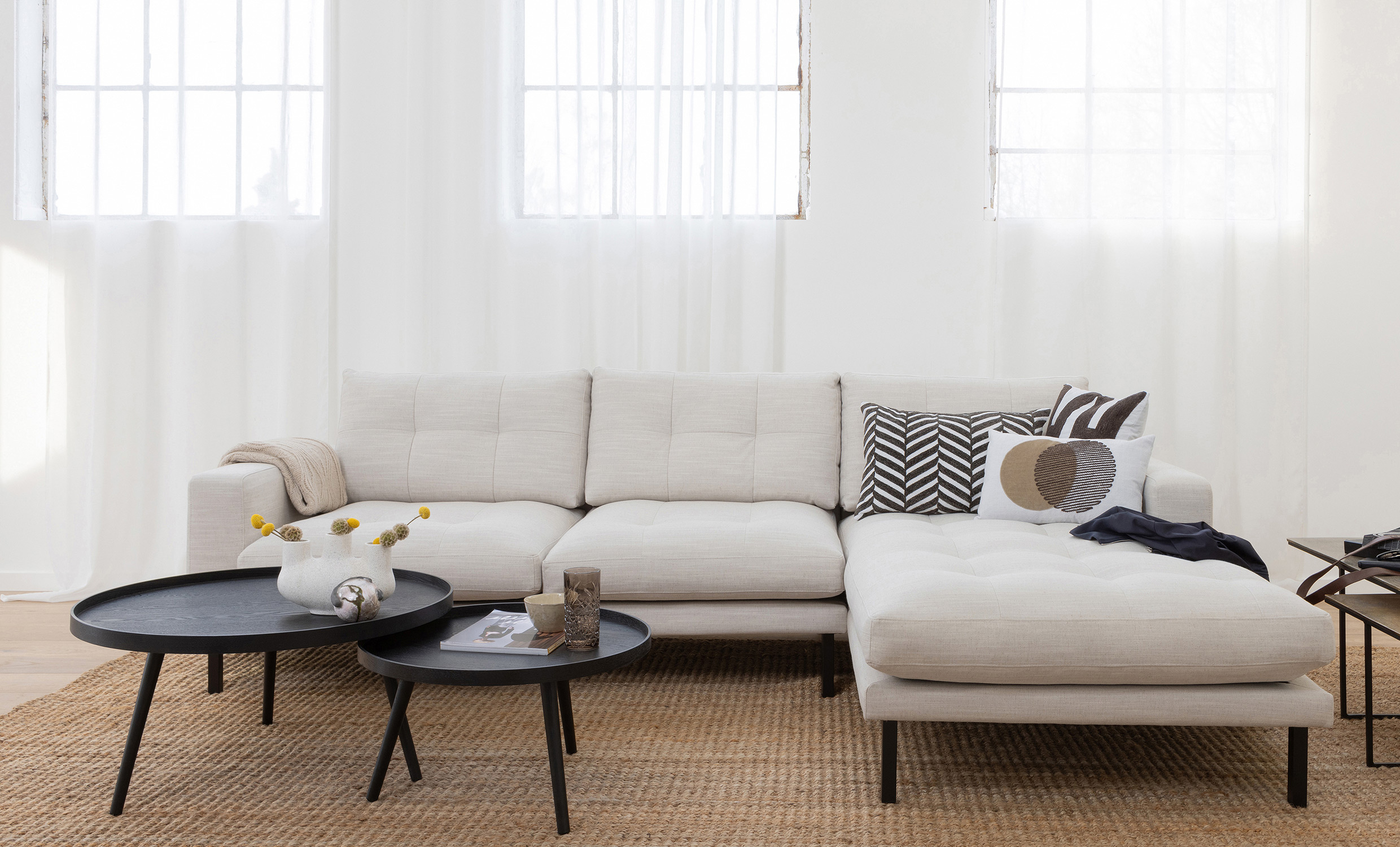 RIVER Divansoffa Hger Beige