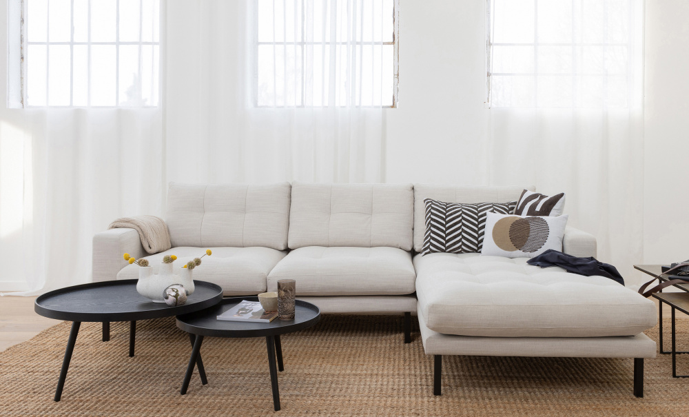 RIVER Divansoffa Hger Beige i gruppen Vardagsrum / Soffor / Divansoffor hos SoffaDirekt.se (373408-N)