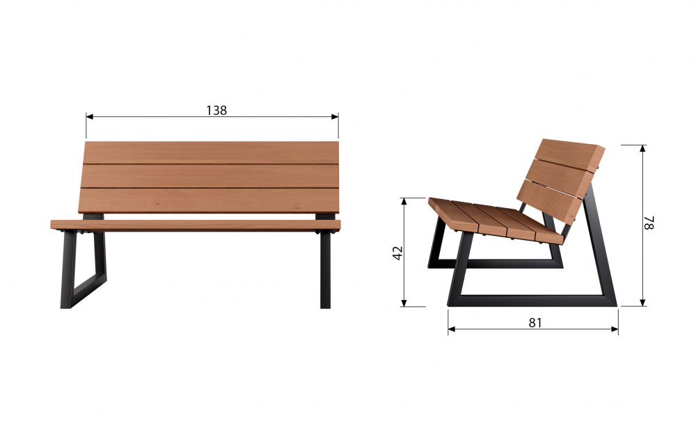 BANCO Utomhussoffa natur/svart i gruppen Utembler / Sittmbler / Soffor hos SoffaDirekt.se (373476-N)