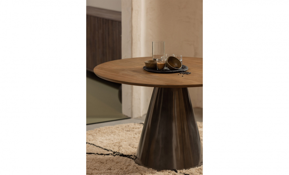 MAGGIE Matbord Metall/Tr Svart i gruppen Matplats / Bord / Matbord hos SoffaDirekt.se (373547-N)