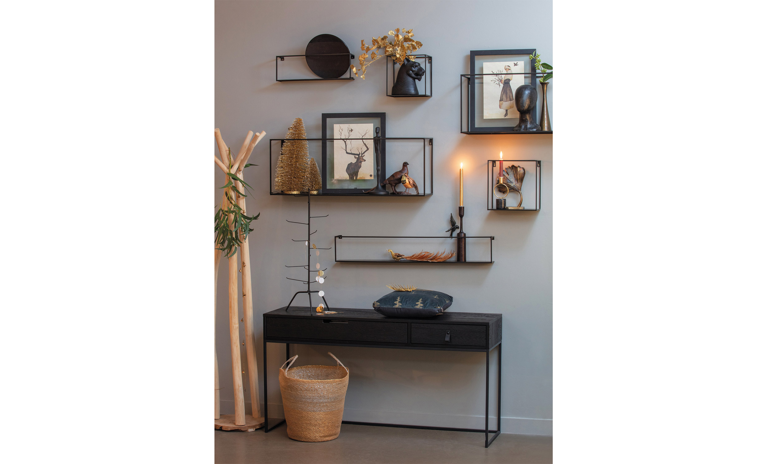 SILAS Sidobord Svart