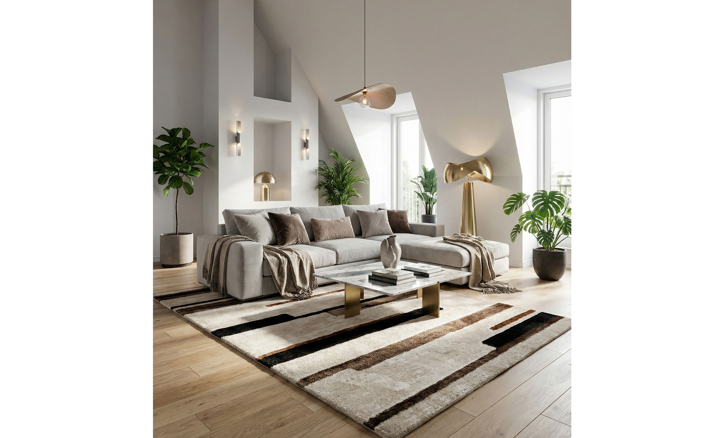 STRIA Ryamatta 160x230 Brun