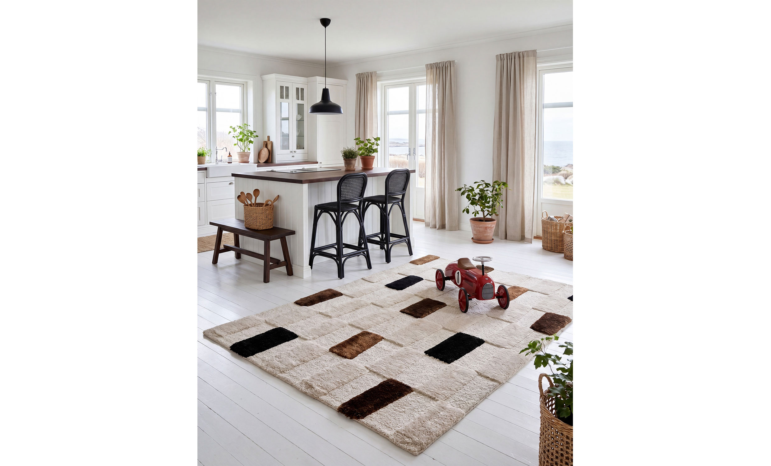 BOSSE Ryamatta 160x230 Vit