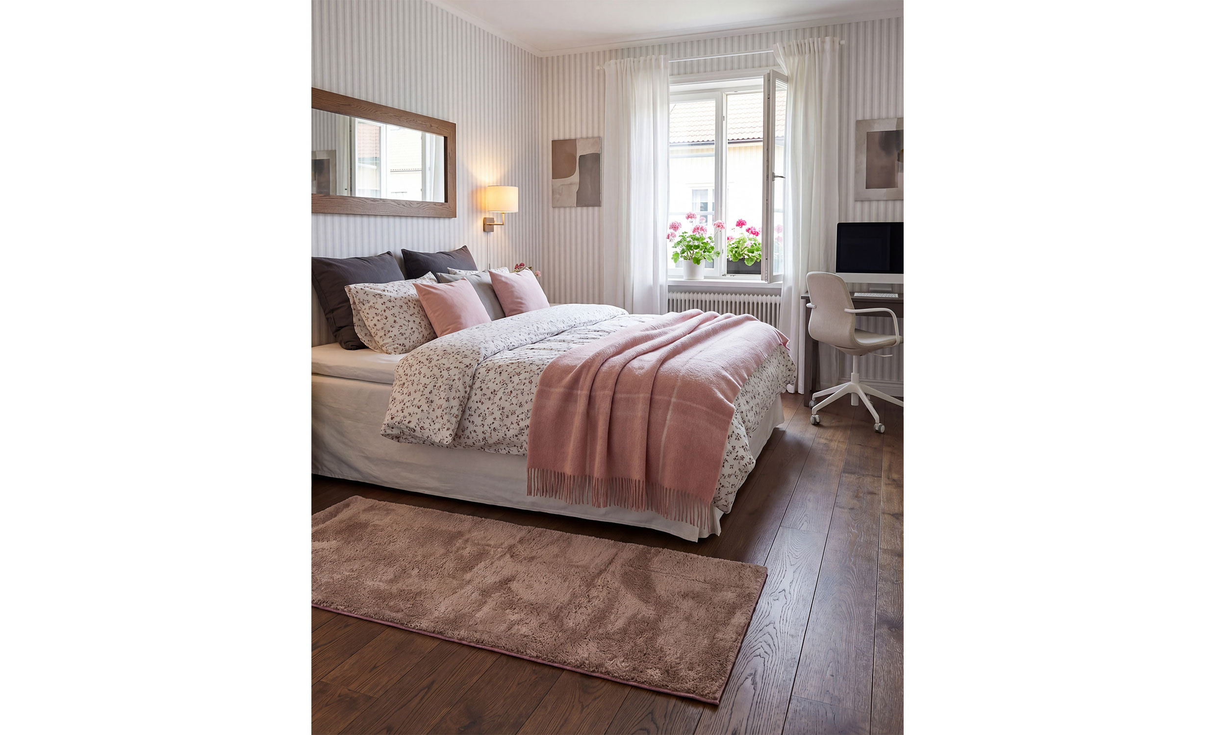 BIBBI Ryamatta 80x130 Rosa