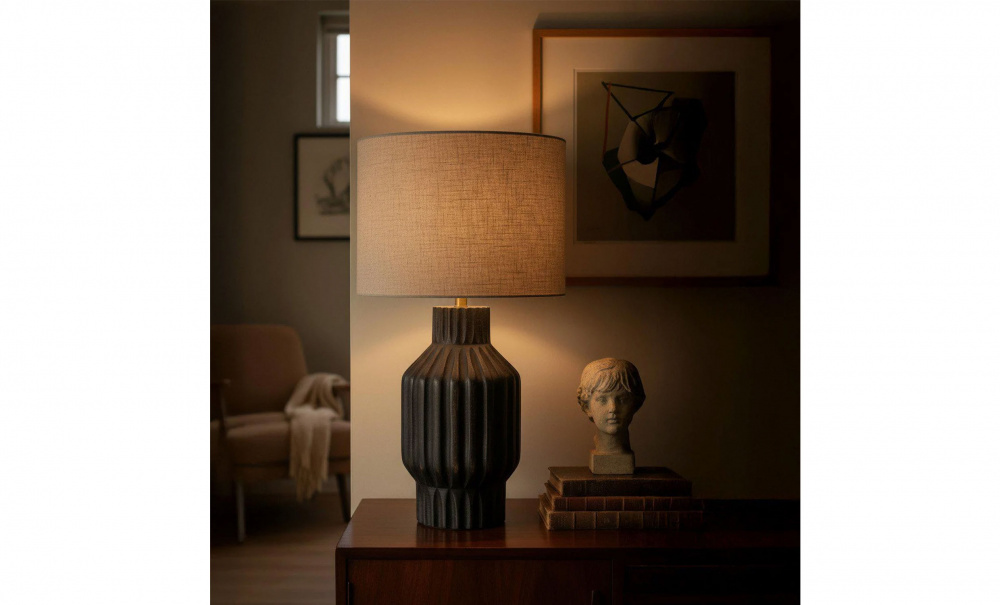 Bild nr 2 (TURI Bordslampa 64cm Svartbrun)
