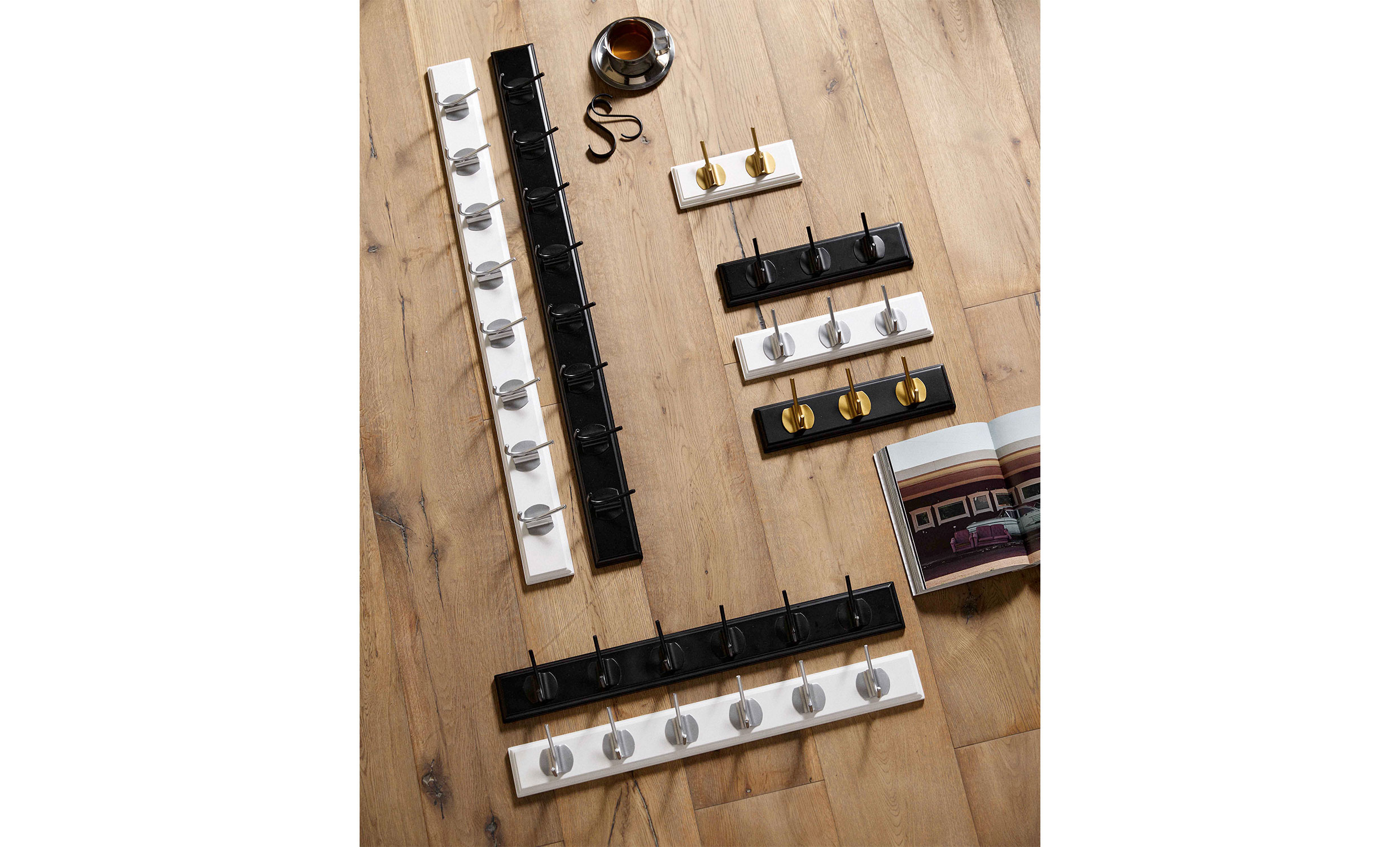 EDGY H�ngare 6 Krokar Vit/Krom