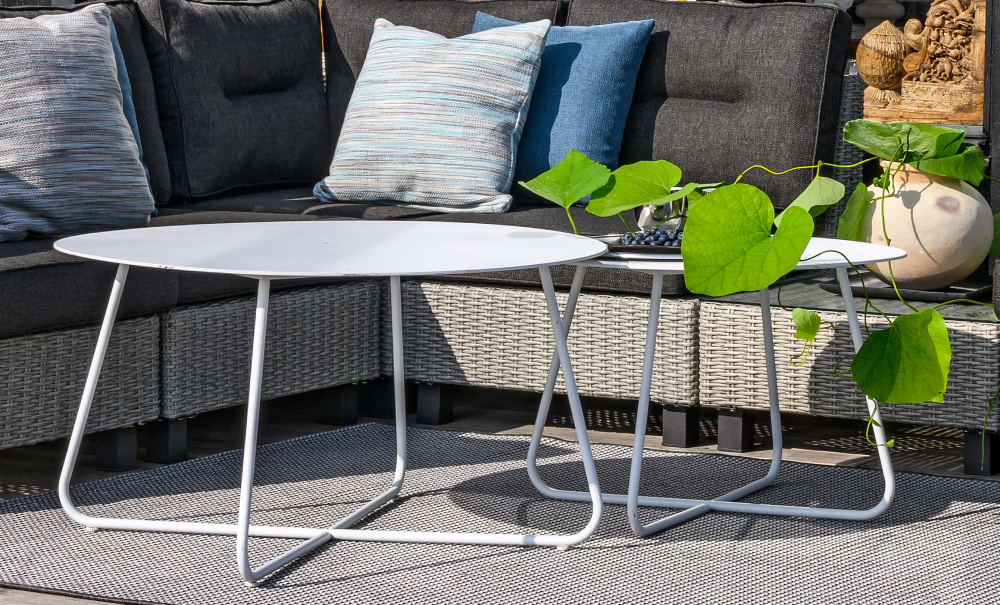 TAVERNY Bordsskiva 65cm Aluminium Vit i gruppen Utembler / Trdgrdsbord / Soffbord hos SoffaDirekt.se (4057-05)