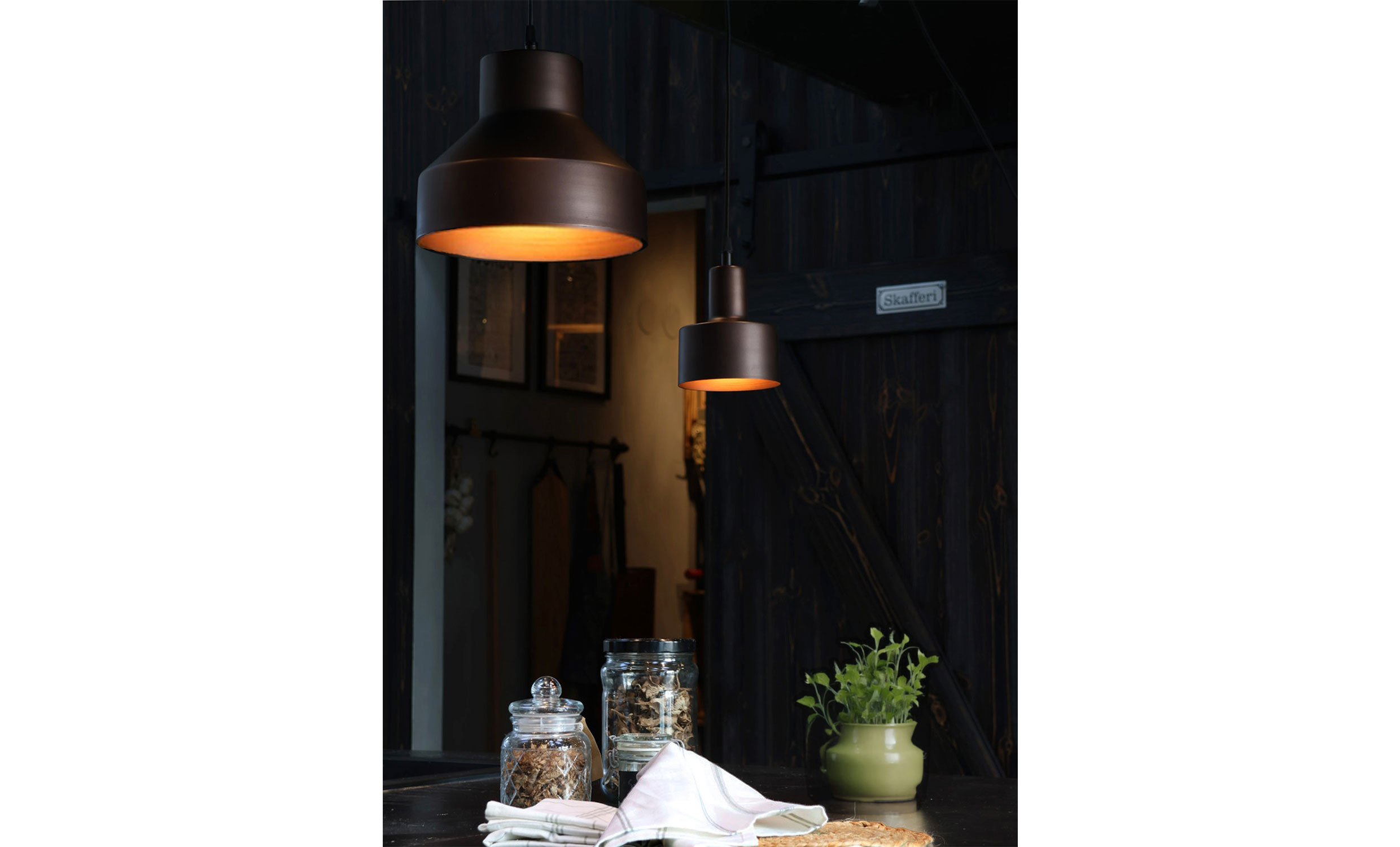 SOLO Taklampa 13cm Antikbrun