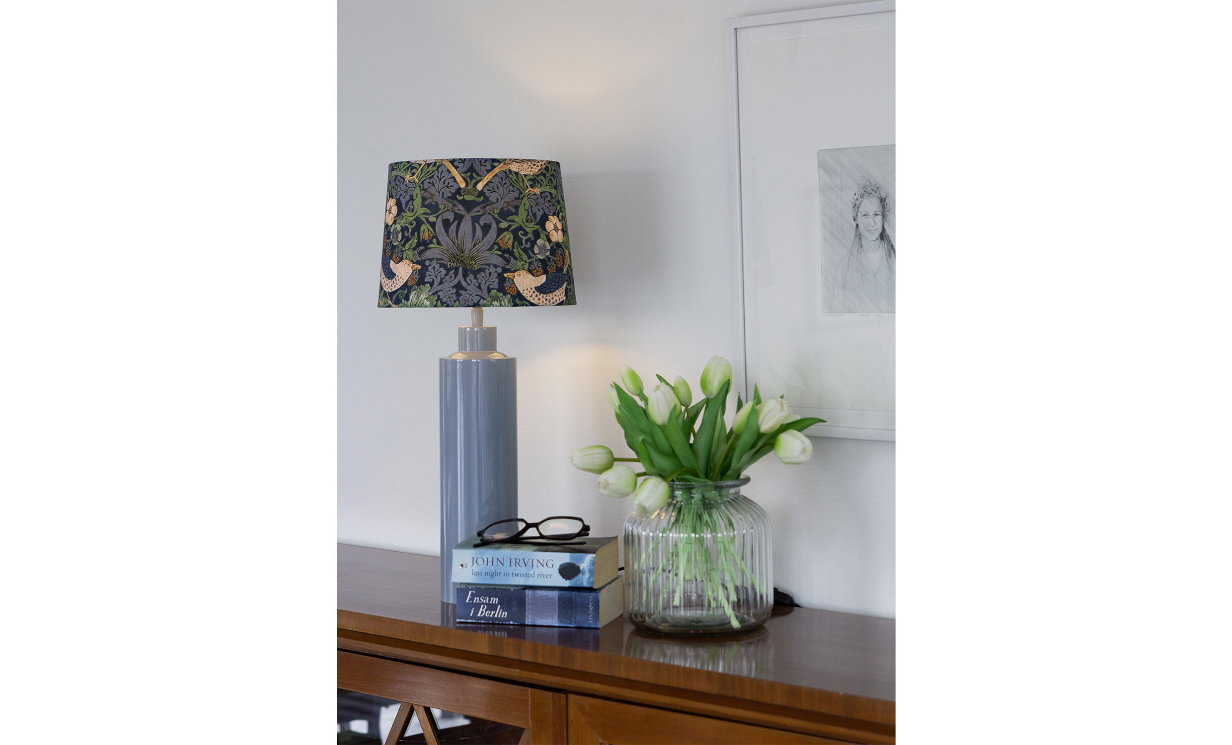 SOLO Bordslampa Blank Denim 58cm