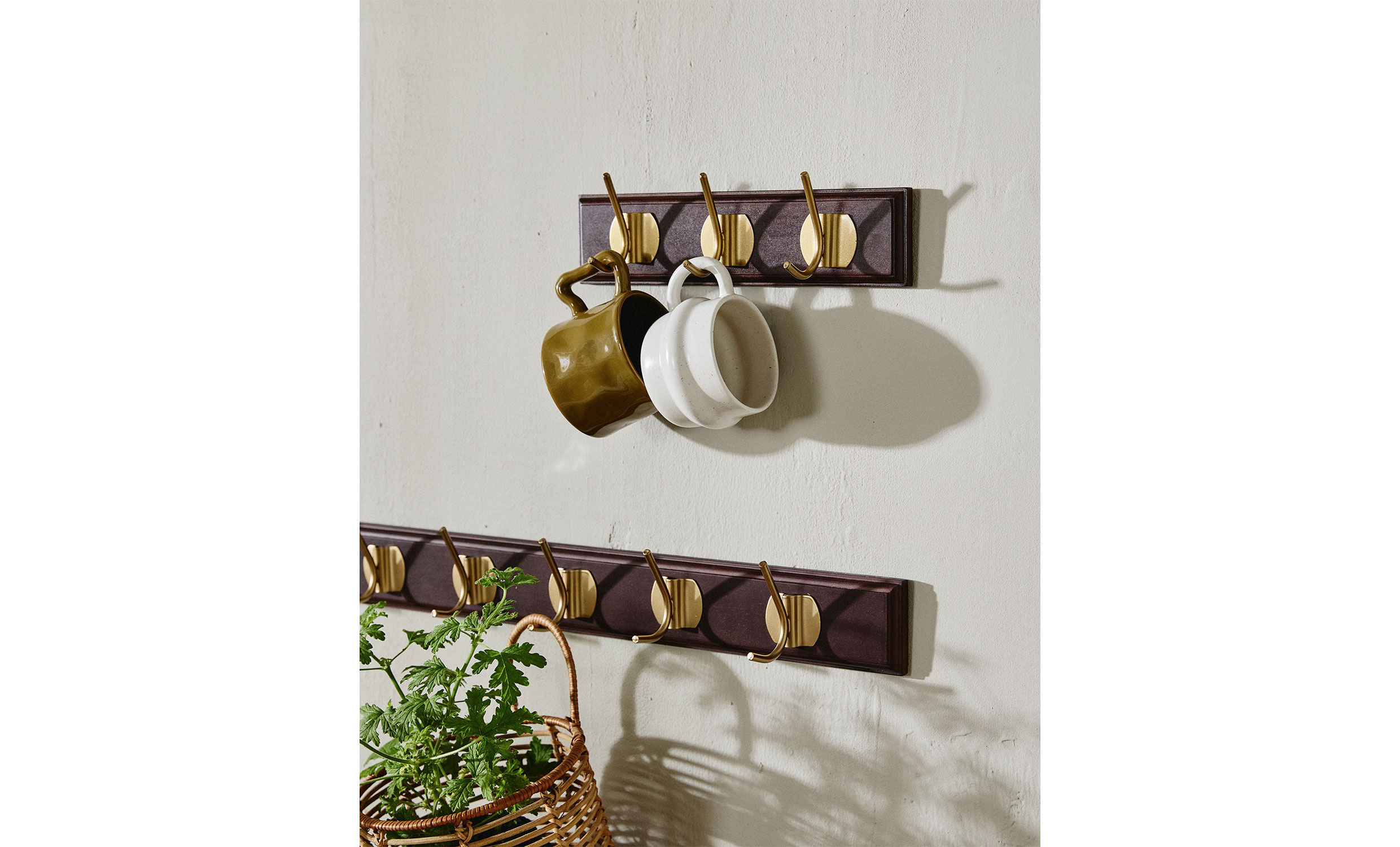 EDGY Hngare 6 krokar Mrkbrun