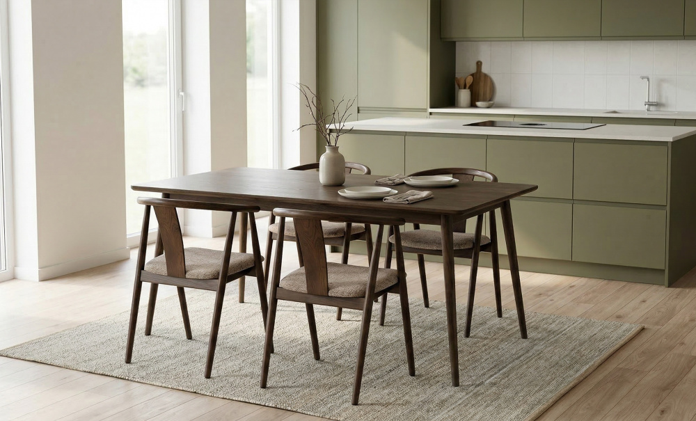 Bild nr 2 (BLANCA 150/LINA Matgrupp 4 Stolar Valn�tsbrun)