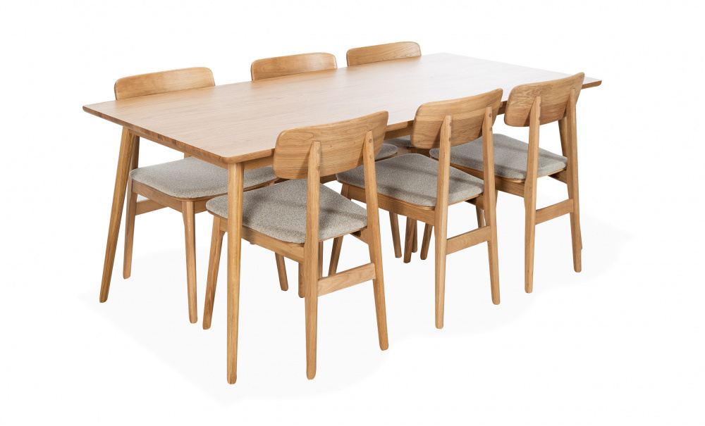 Bild nr 2 (BLANCA 190/LINO Matgrupp 6 Stolar Sand)