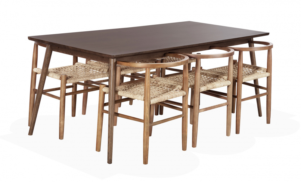 BLANCA/MONDO Matgrupp 6 Stolar Valnt i gruppen Matplats / Bord / Matgrupper hos SoffaDirekt.se (43252930-XN1767-WA-6)