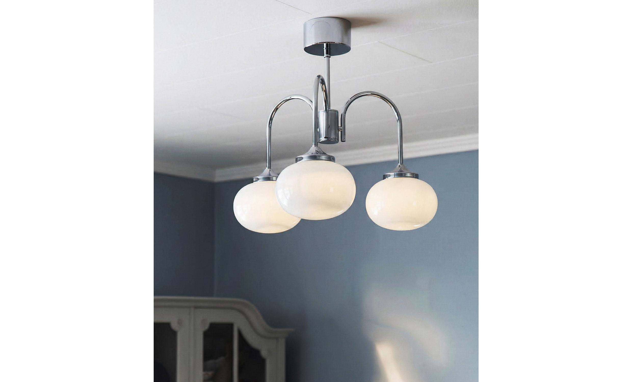ELSY Plafond H50cm Vit/Krom
